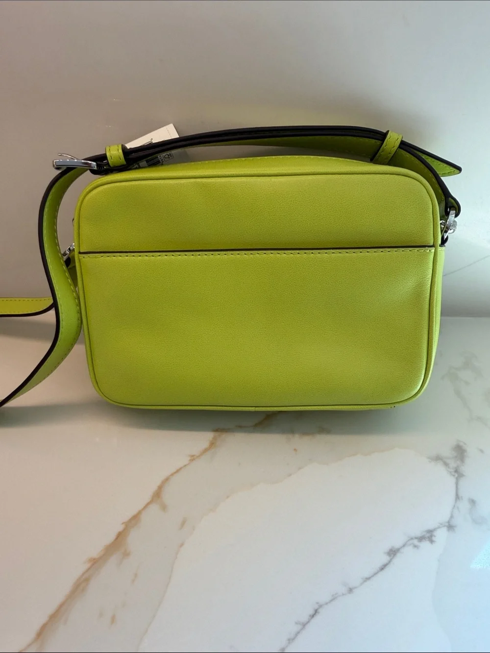 NWT Michael Kors Lime Green MK Logo Crossbody Bag
